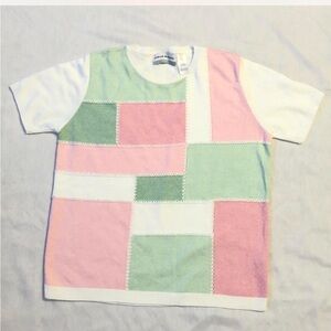 Alfred Dunner Pastel Patchwork Sweater